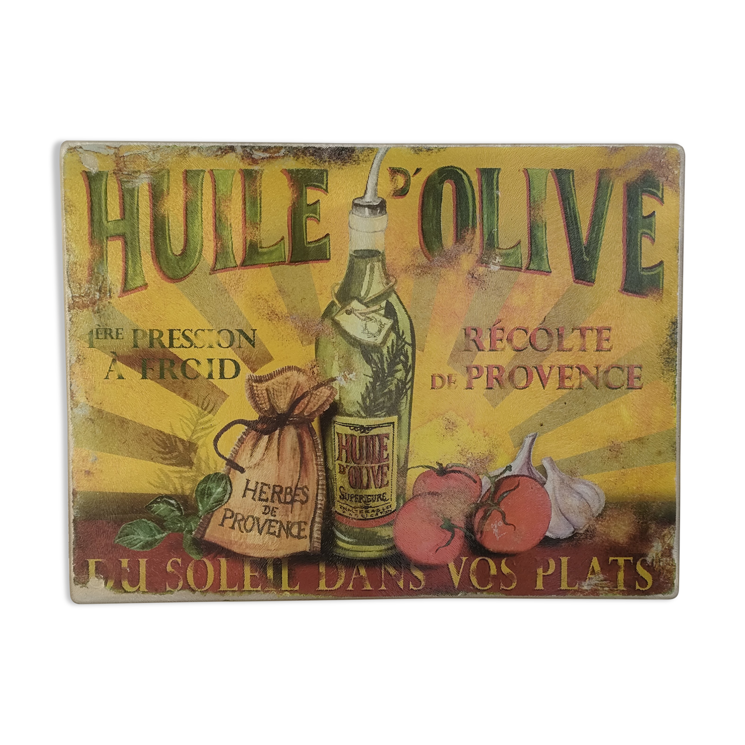 Vintage glass cutting board