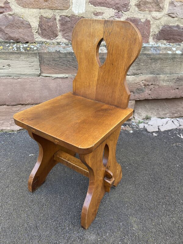 2 chaises Brutaliste scandinave École Pierre Chapo Mid Century Bois 1960