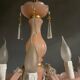 Vintage Italian Pink Opaline Murano Glass Chandelier