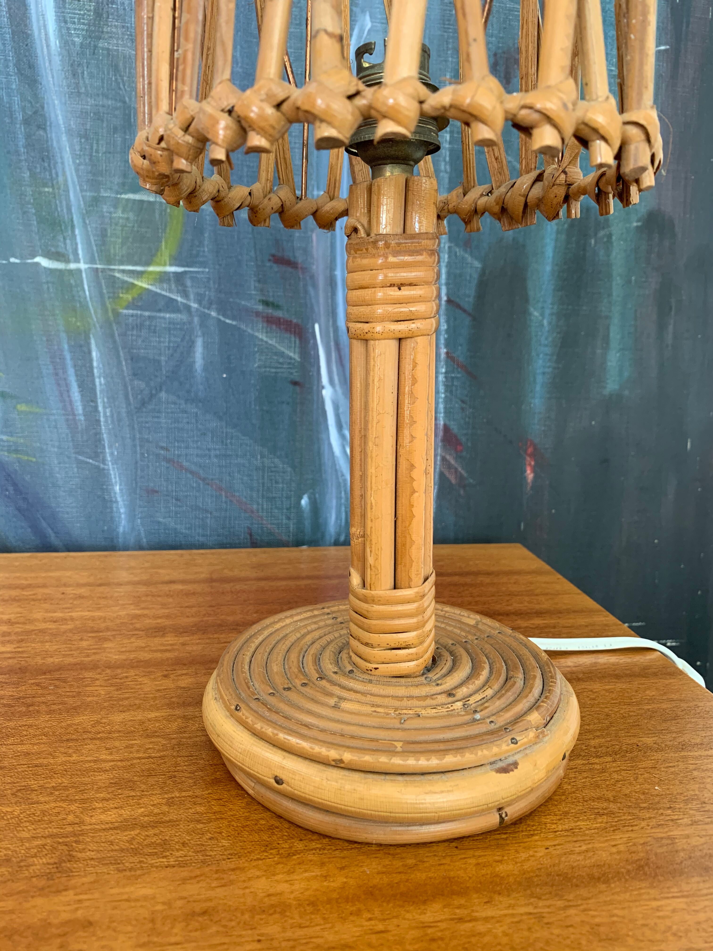 Vintage rattan lamp