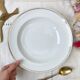 BAVARIA white and gold porcelain deep dish, "Annabell" model -