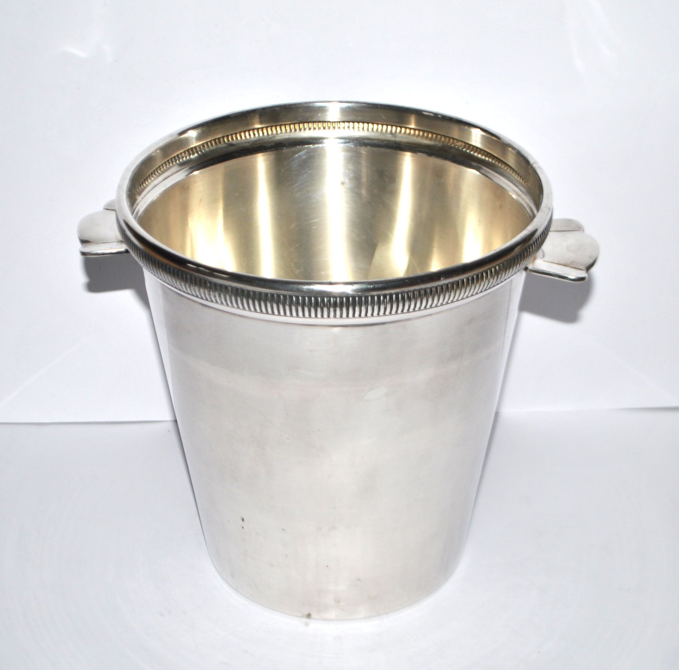 Vintage silver-plated metal champagne cooler by Reneka