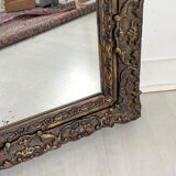 Louis XV style mirror in wood and gilded stucco