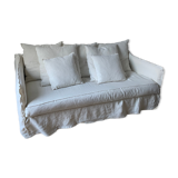Convertible armchair linen wrinkled calvi