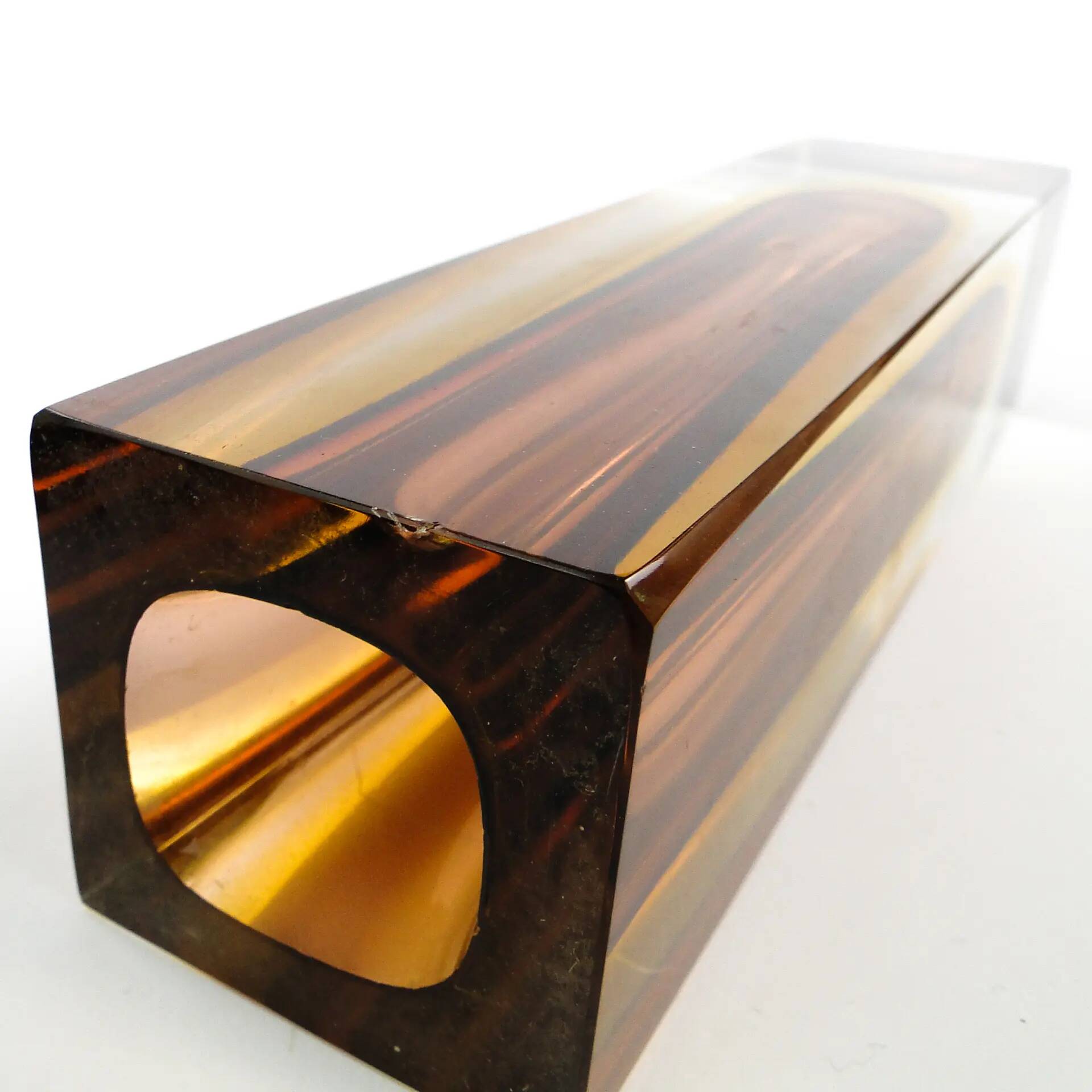 Sommerso mid-century modern vase, glass, designed by F. Poli, Italy, 1950s
