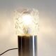 Lampe vintage verre et inox