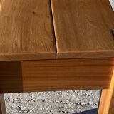 Regain / chapo Chevet en orme massif  1 tiroir en ceinture 1980 Signé