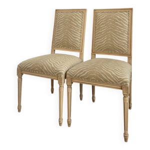 Paire chaises style - tissu