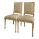 Paire de chaises de style Louis XVI — Ballard Designs — Tissu zèbre sa