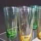 Set of 6 coloured vintage juice glasses in very good condition.