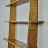 Handcrafted oak bookcase, 1970s