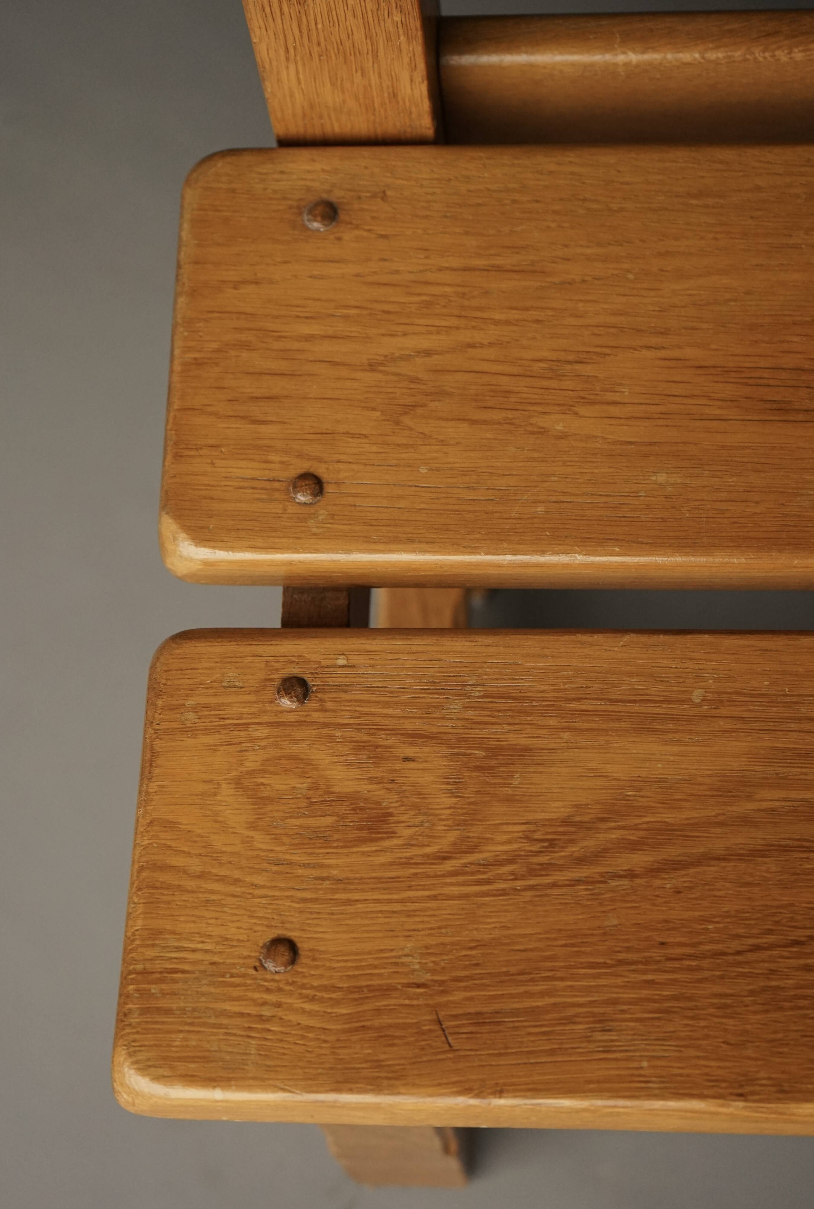 Vintage Rustic Wooden Oak Bench