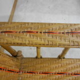 Wicker and rattan lounger