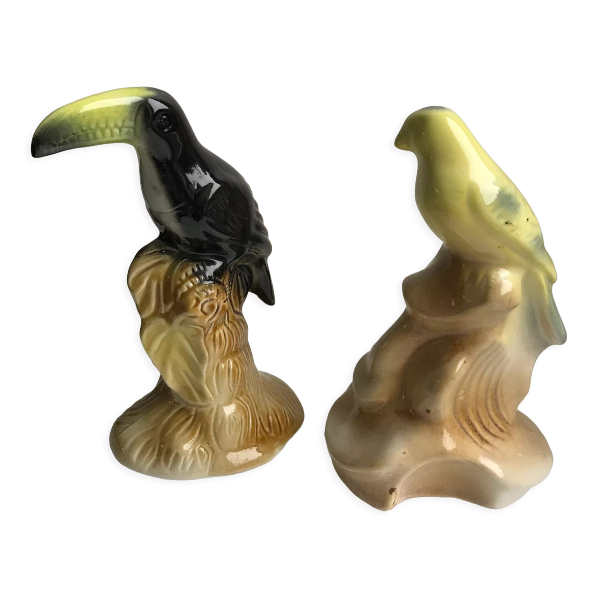 duo of ceramic animals made in Brazil 40s-50s