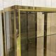 Pair of display cases in gilded chrome and smoked glass - 1980s