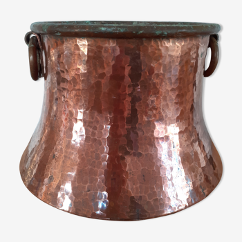 Cache-pot ancien en cuivre