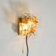 1960s Kinkeldey crystal glass and brass wall lamp in mint condition