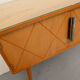 Commode des années 1950 en frêne avec incrustations