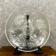 Verlys France: large Art Deco sunflower bowl in pressed glass