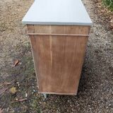 Solid wood buffet unit with glass doors and air-gummed dresser dpc 1223100