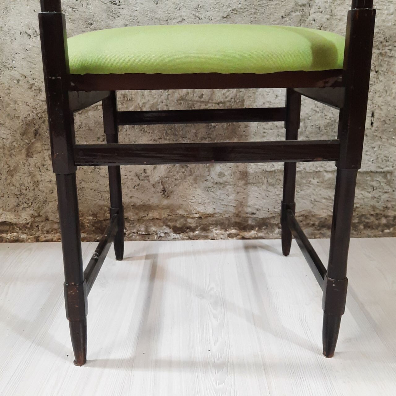 Six 50's chairs - varnished wood