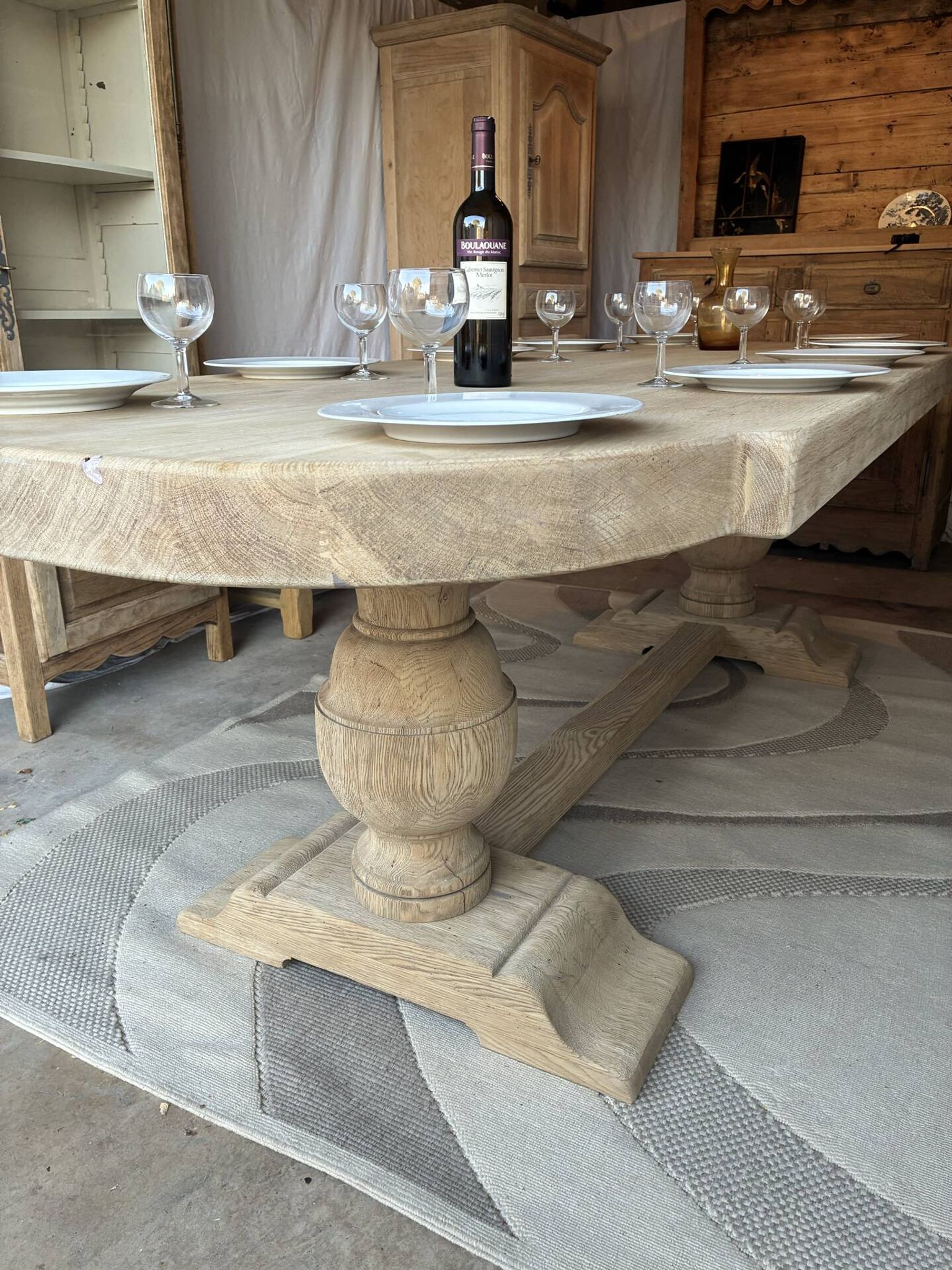 Table de monastère en chêne massif 
