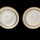 Tableware, 25-piece service, white porcelain and fine gold Winterling