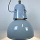 Industrial italien grey enamel lamp from Cariboni, 1970s