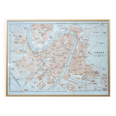 Printed in 1909, map of Verona (Verona), Veneto, Italy.