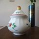 KG LUNÉVILLE "Street Lamp" Sugar bowl earthenware with flower decoration, apple fretel.