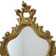 Small Vintage French Gold Baroque Mirror Crested Mirror Resin 1960s