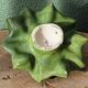 Ceramic sculpture, slip, bouquet of pansies
