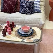Indian blockprint cushion cover in burgundy cotton
