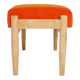 Vintage orange velvet stool mid-century, Edmund Homa, 1960s
