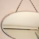 Beveled mirror oval 50 years 60 x 34 cm