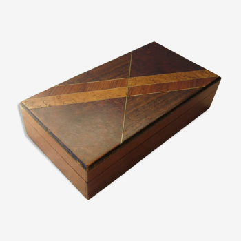 Art deco box, lid in marquetry