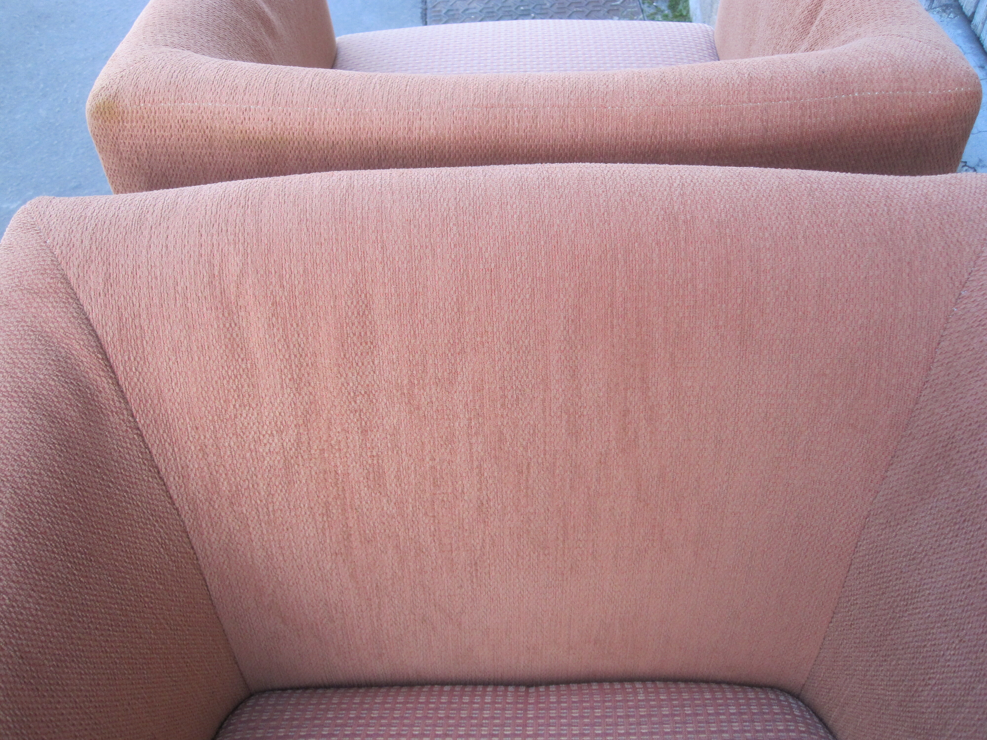 Pair of club style armchairs