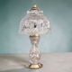 Pair of cut crystal and brass lamps - European production 1950