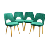 Dining Chairs By Oswald Haerdtl In Velvet For Ton, Czechoslovakia 1950s, Set Of 4
