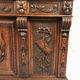 Bureau ministre en chêne richement sculpté, circa 1880