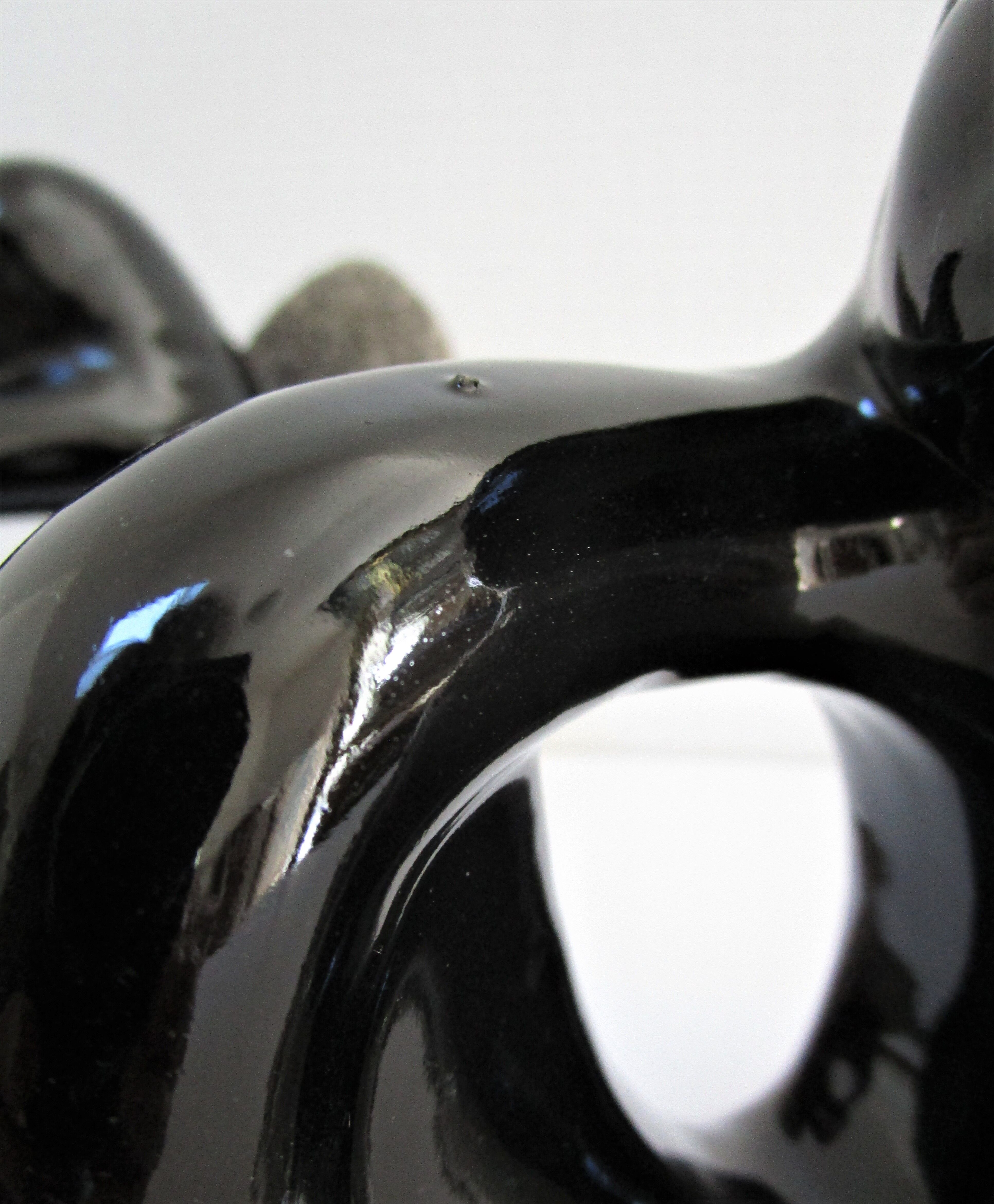 Pair of sculptural ceramic bookends design 70s