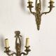 Pair of antique gilt bronze wall lights, Louis XVI style