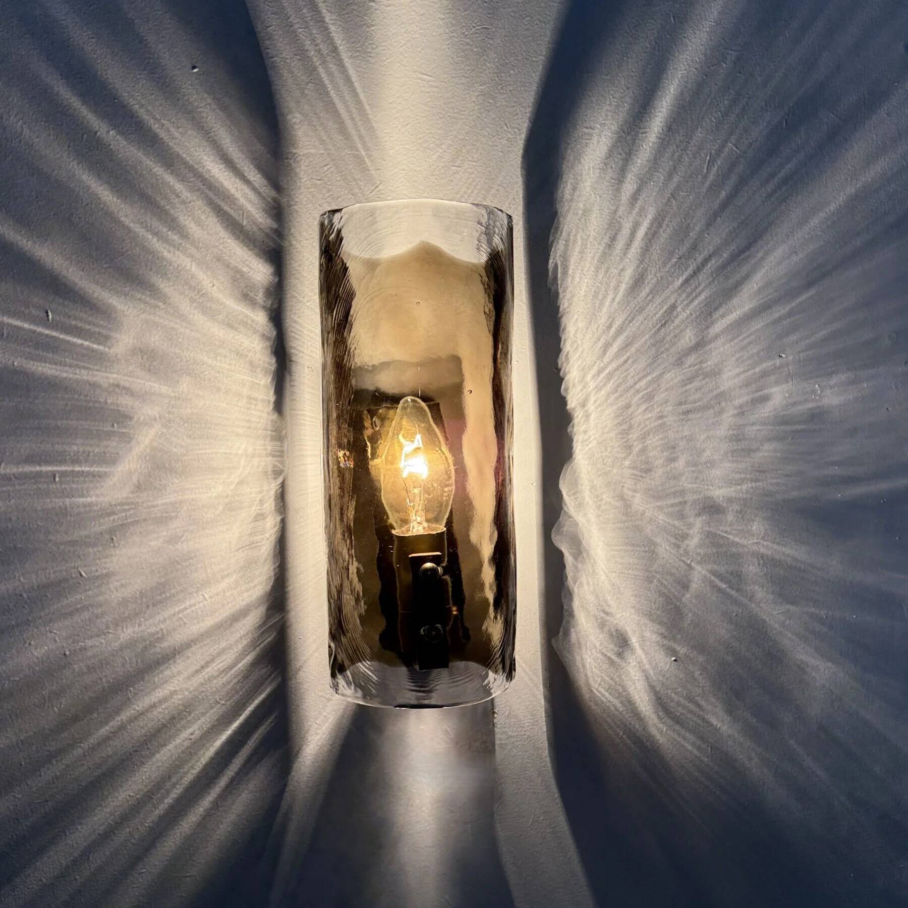Mid-century glass wall lamp sconce J.T. Kalmar, 1970s, Germany