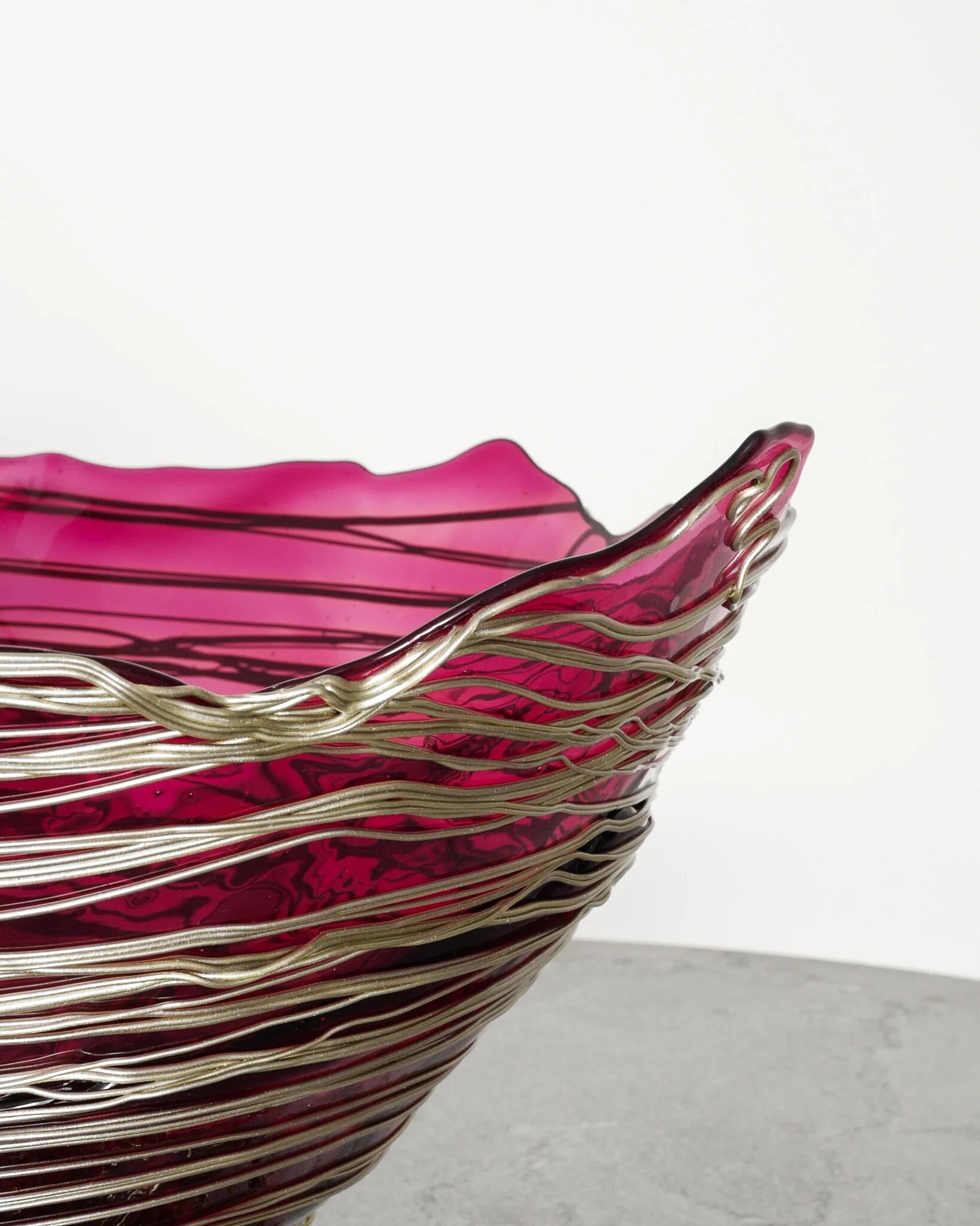 Italian Decorative Contemporary "Ogiva Basket" Purple Bowl by Gaetano Pesce