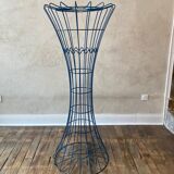 Verner Panton's blue lacquered metal diabolo-shaped coat rack