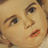 Portrait d’enfant, peinture à l’huile