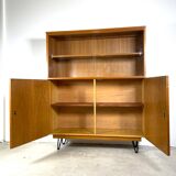 Highboard on hairpin legs, oak