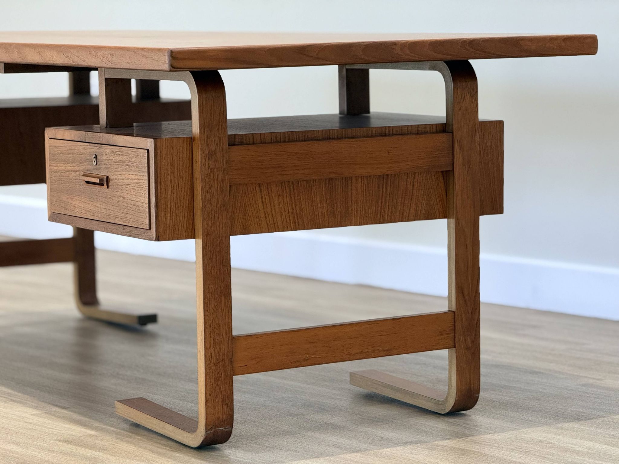 Jørgen Clausen for Brande Møbelfabrik – Large Danish Executive Desk, 1950s