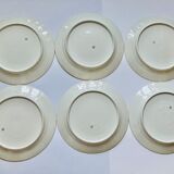 Set of 6 plates GDA France Limoges with golden rim 50's