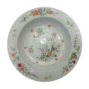 Assiette creuse, porcelaine de la Compagnie des Indes Chine XVIII ème siècle
